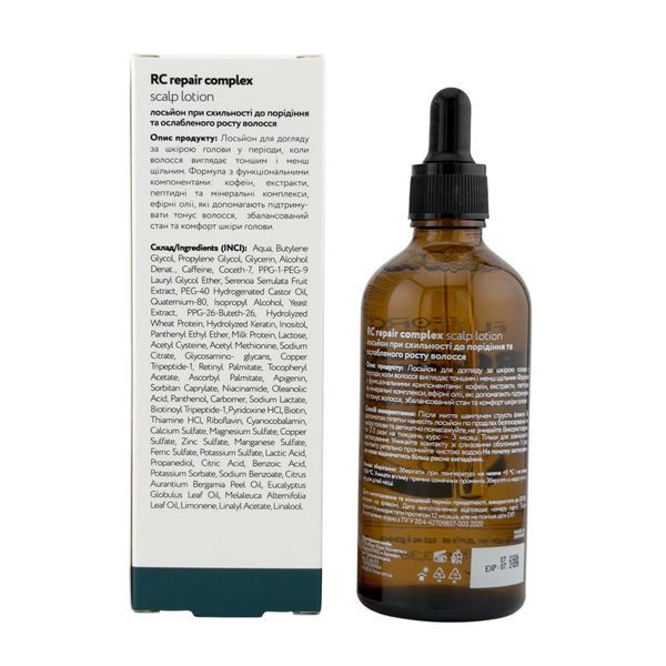 Лосьйон при ослабленому рості волосся та схильності до порідіння RC REPAIR COMPLEX scalp lotion FF00033-2 фото